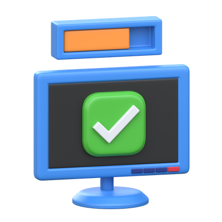 Verificação de monitoramento  3D Icon