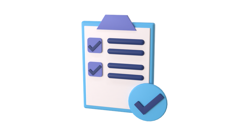 Verificação de notas  3D Icon