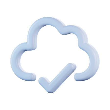 Verificação de nuvem  3D Icon