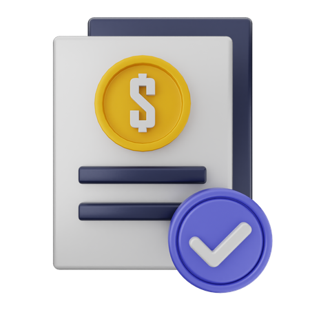 Verificação de pagamento  3D Icon
