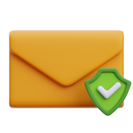 Verificação de segurança de e-mail  3D Icon