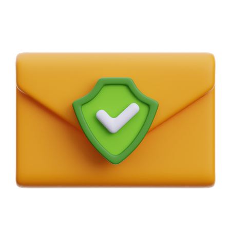 Verificação de segurança de e-mail  3D Icon