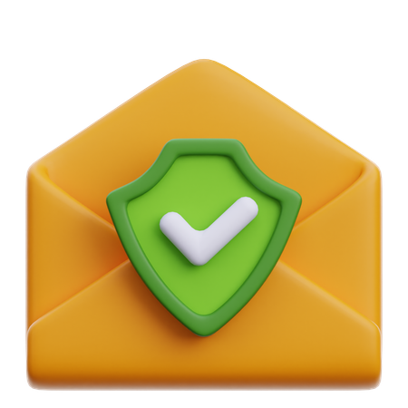 Verificação de segurança de e-mail  3D Icon