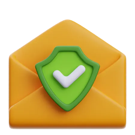 Verificação de segurança de e-mail  3D Icon