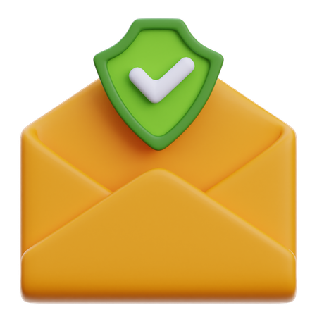 Verificação de segurança de e-mail  3D Icon