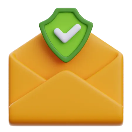 Verificação de segurança de e-mail  3D Icon