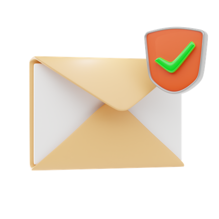 Verificação de segurança de e-mail  3D Icon