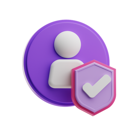 Verificação de segurança do usuário  3D Icon