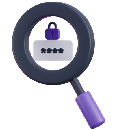 Verificação de senha  3D Icon