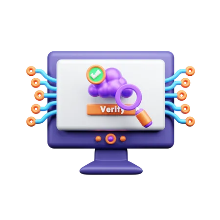 Verificação do servidor  3D Icon