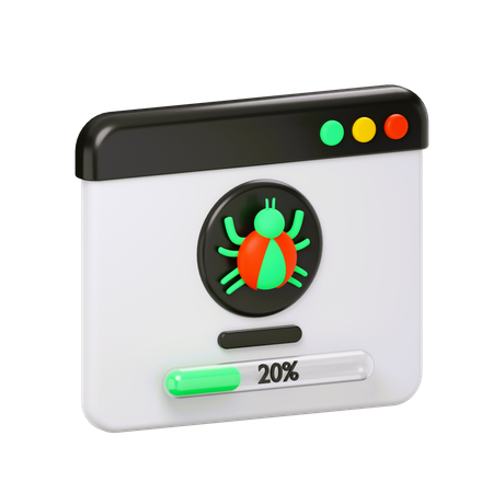 Verificação de vírus  3D Icon