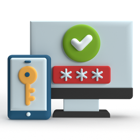 Verificação em duas etapas  3D Icon