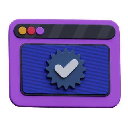 Verificar na web  3D Icon