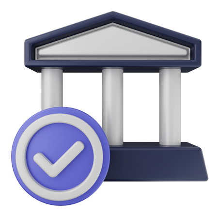 Verificación bancaria  3D Icon