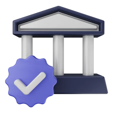 Verificación bancaria  3D Icon