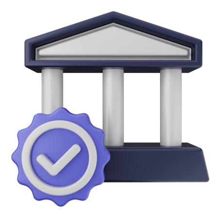 Verificación bancaria  3D Icon