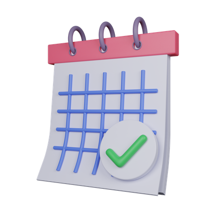 Control de calendario  3D Illustration