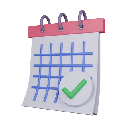 Control de calendario  3D Illustration