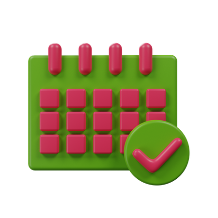 Control de calendario  3D Illustration