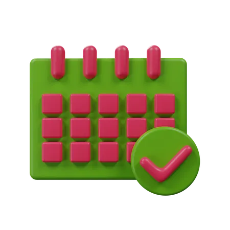 Control de calendario  3D Illustration