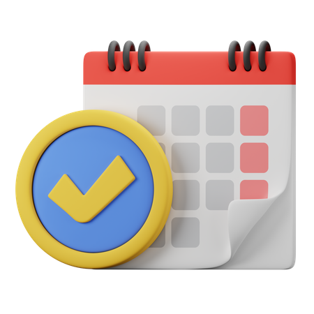 Control de calendario  3D Icon