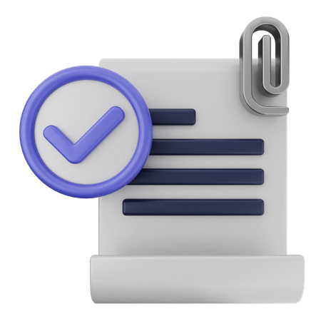 Verificación de archivos adjuntos  3D Icon