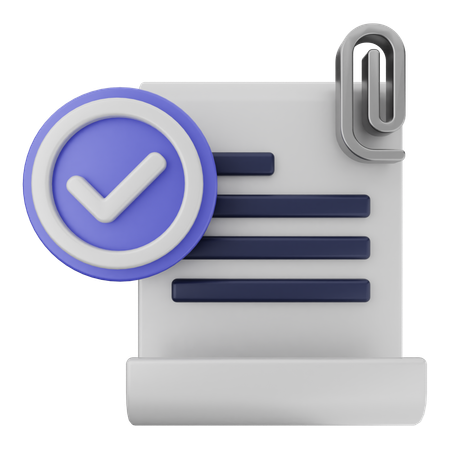 Verificación de archivos adjuntos  3D Icon