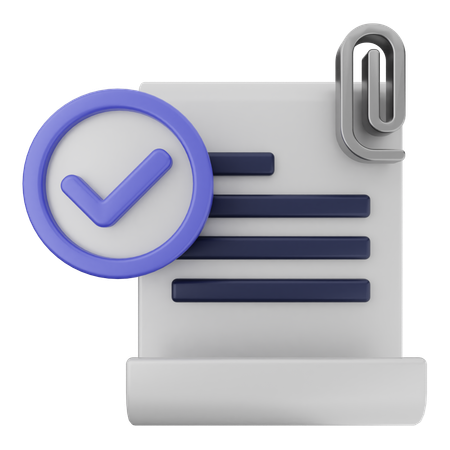 Verificación de archivos adjuntos  3D Icon
