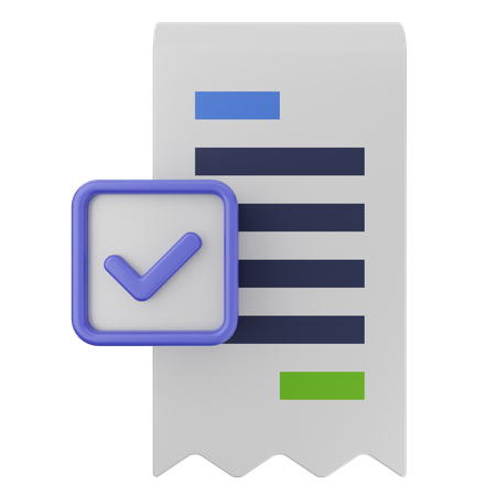 Verificación de factura  3D Icon