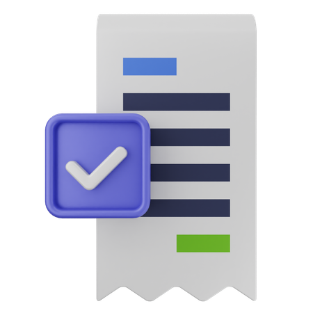 Verificación de factura  3D Icon