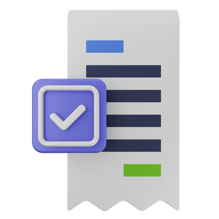 Verificación de factura  3D Icon