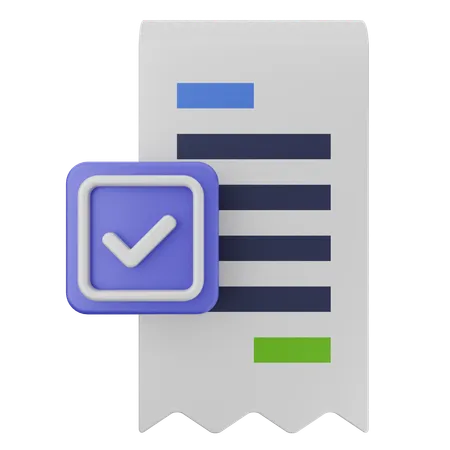 Verificación de factura  3D Icon