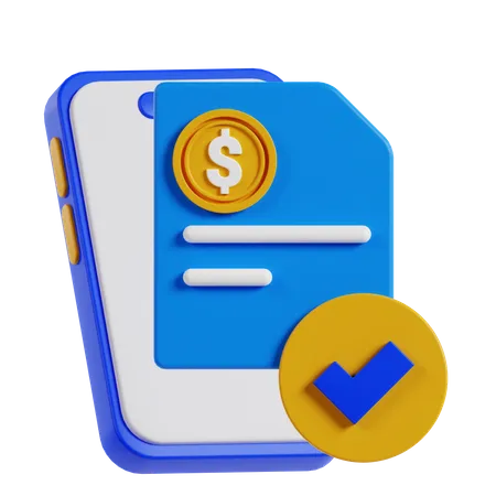 Verificación de pago  3D Icon
