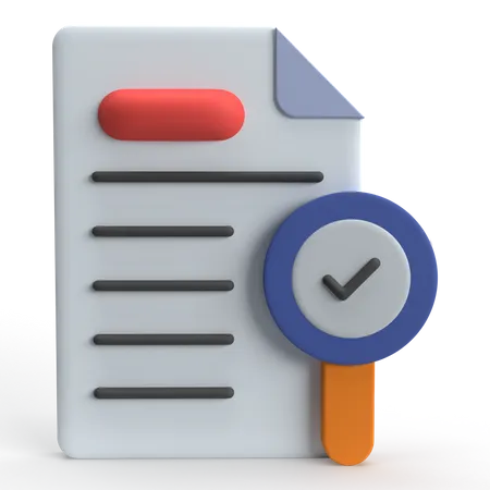 Verificación de documentos  3D Icon