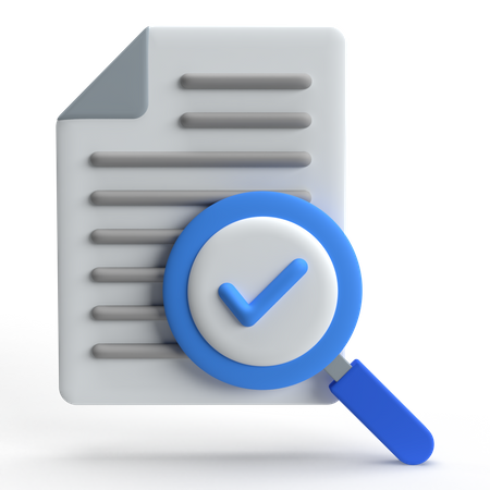 Verificación de documentos  3D Icon