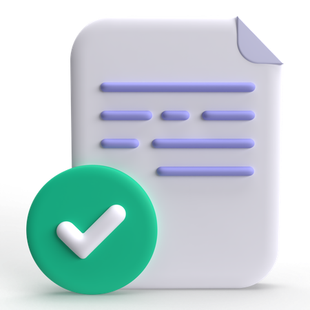 Verificación de documentos  3D Icon