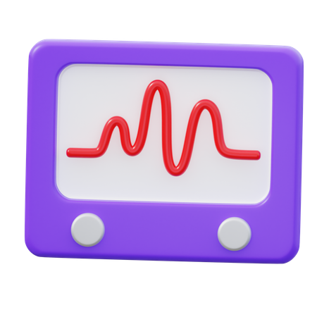 Verificador de cardiograma  3D Icon