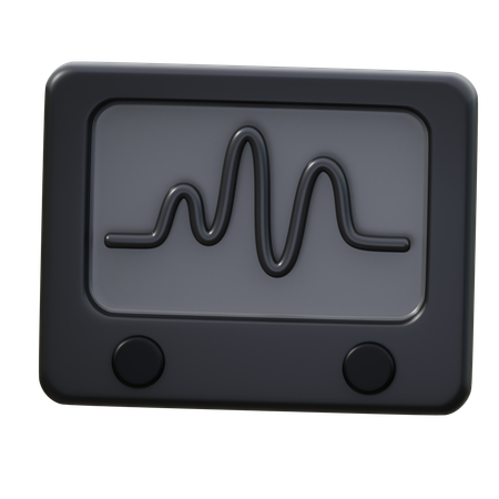 Verificador de cardiograma  3D Icon
