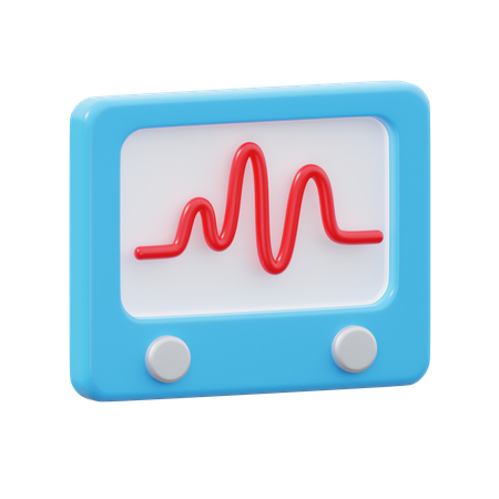 Verificador de cardiograma  3D Icon