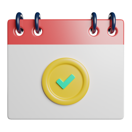 Verificar cronograma  3D Icon