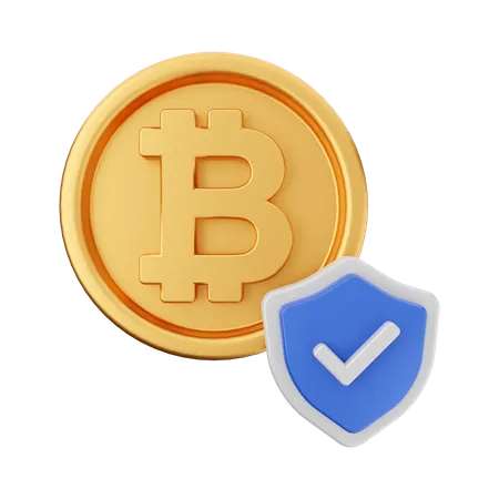 Verifique a segurança do bitcoin  3D Icon