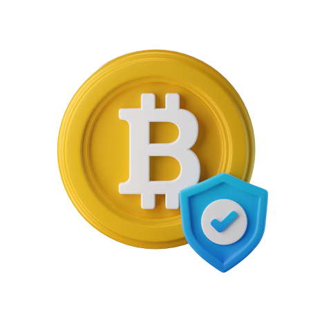 Verifique a segurança do bitcoin  3D Icon