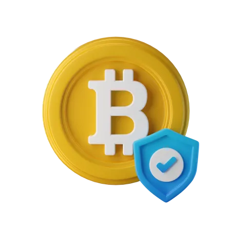 Verifique a segurança do bitcoin  3D Icon