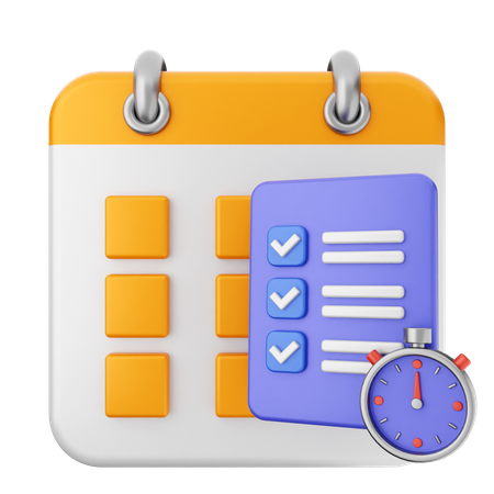 Verificar calendário  3D Icon