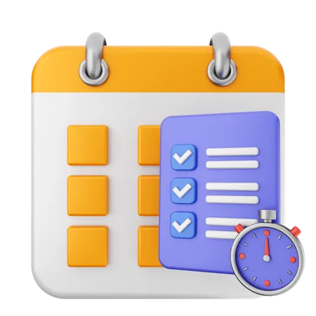 Verificar calendário  3D Icon