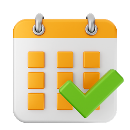 Verificar calendário  3D Icon