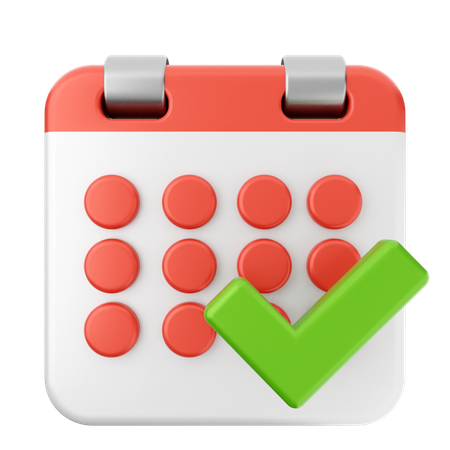 Verificar calendário  3D Icon