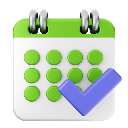 Verificar calendário  3D Icon