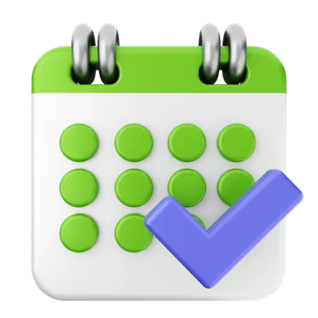 Verificar calendário  3D Icon