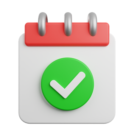 Verificar calendário  3D Icon